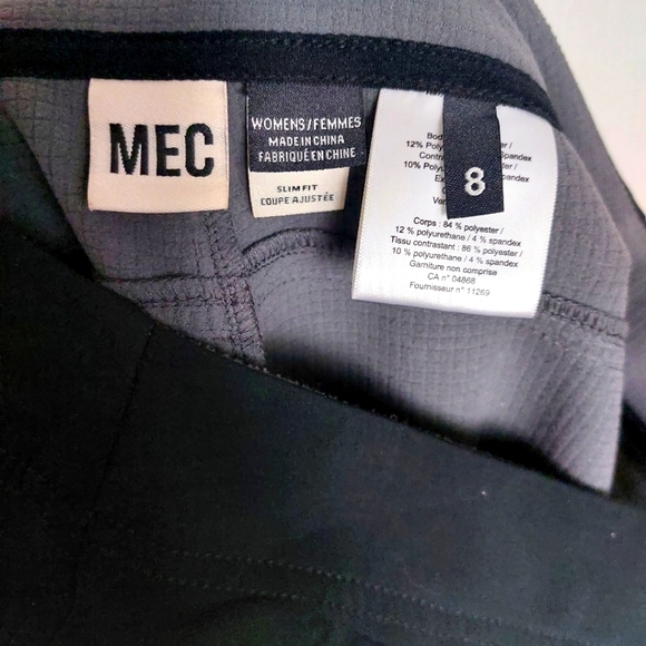 MEC Womens Pants Size 8 Slimfit Dark Grey - Black - Picture 1 of 7